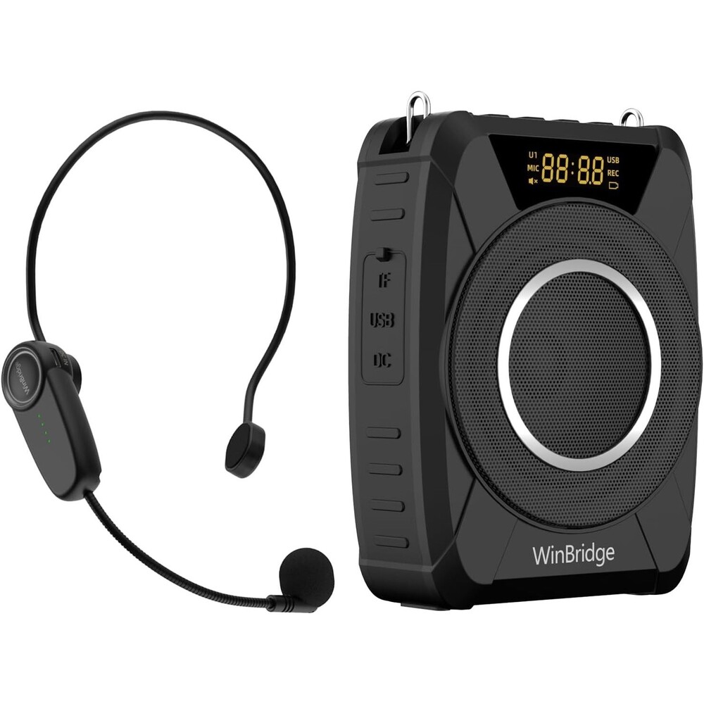 Winbridge 20W Wireless Bluetooth Voice Amplifier w/ Wireless Microphone Headset